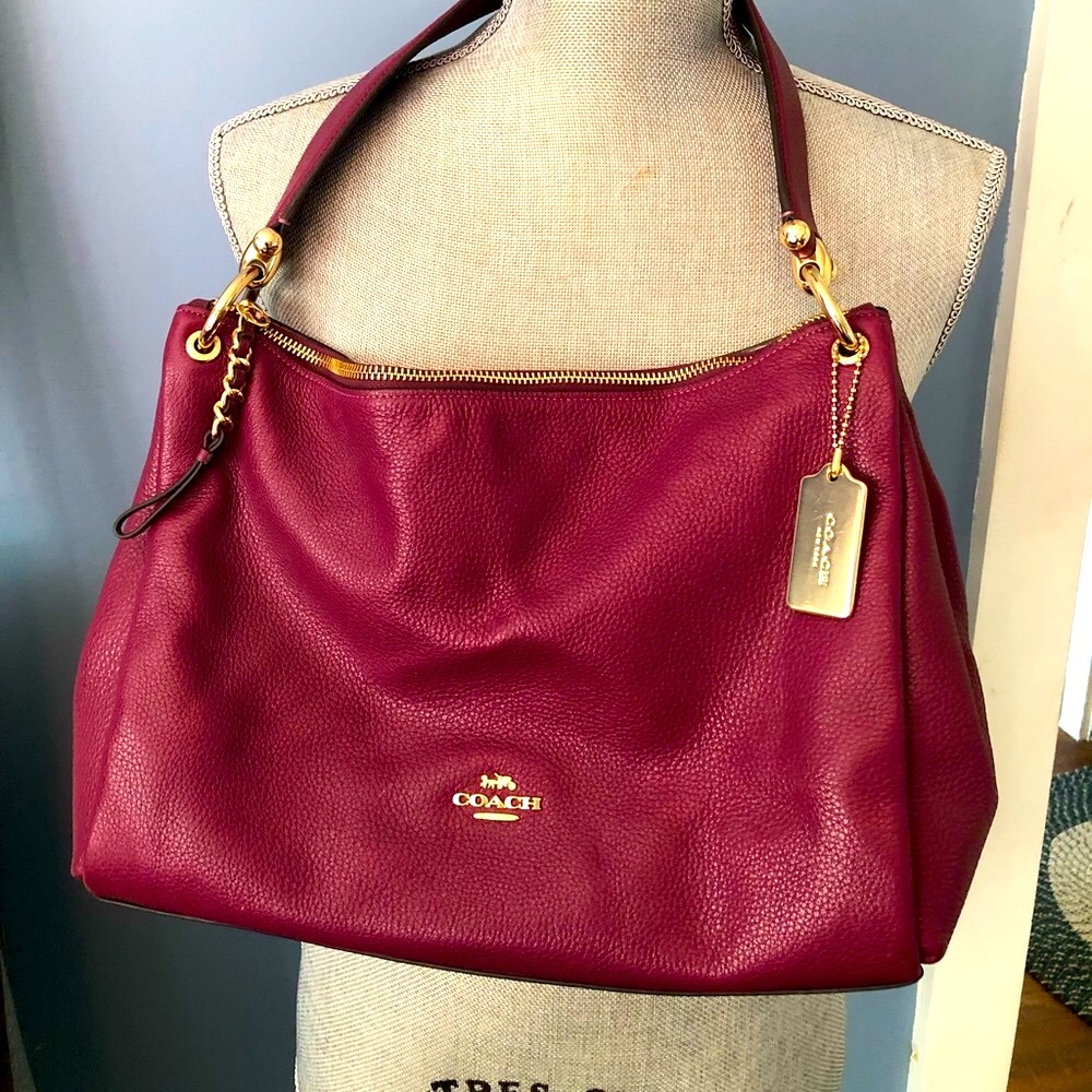 Coach hobo bag, vintage mauve, removable body strap